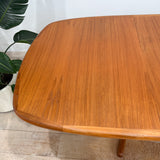 Mid Century Teak Dining Table w/ 2 Leaves