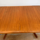 Mid Century Teak Dining Table w/ 2 Leaves