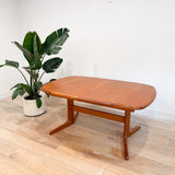 Mid Century Teak Dining Table w/ 2 Leaves