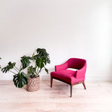 Mid Century Lounge Chair - Bright Pink