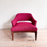 Mid Century Lounge Chair - Bright Pink
