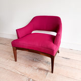 Mid Century Lounge Chair - Bright Pink