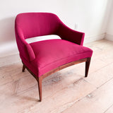 Mid Century Lounge Chair - Bright Pink