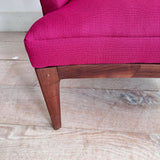 Mid Century Lounge Chair - Bright Pink