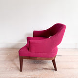 Mid Century Lounge Chair - Bright Pink