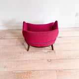 Mid Century Lounge Chair - Bright Pink
