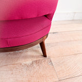 Mid Century Lounge Chair - Bright Pink