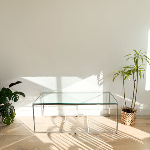 Chome and Glass Sofa Table