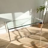Chome and Glass Sofa Table