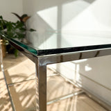 Chome and Glass Sofa Table