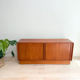 Danish Teak Sideboard w/ Tambour Doors by Kibaek