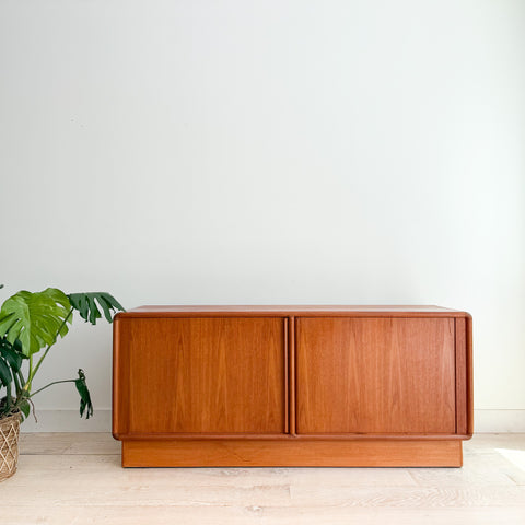 Danish Teak Sideboard w/ Tambour Doors by Kibaek
