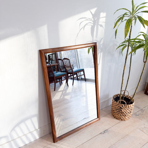 Vintage Medium Walnut Mirror