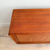 Danish Teak Sideboard w/ Tambour Doors by Kibaek