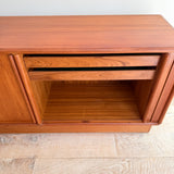 Danish Teak Sideboard w/ Tambour Doors by Kibaek