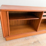 Danish Teak Sideboard w/ Tambour Doors by Kibaek
