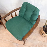 Pair of Mid Century Lounge Chairs - New Green Upholstery