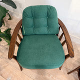 Pair of Mid Century Lounge Chairs - New Green Upholstery
