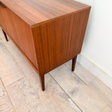 Mid Century Teak Drop Down Record Cabinet