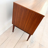 Mid Century Teak Drop Down Record Cabinet