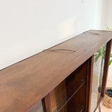 Mid Century Curio Cabinet with Glass Doors