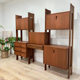 1960's Walnut Wall Unit