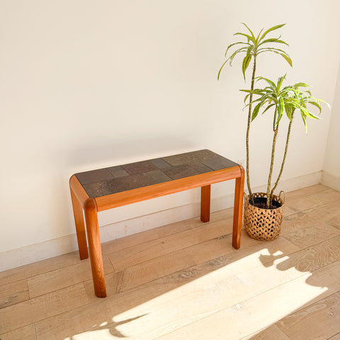 Gangsø Møbler Danish Teak & Slate Sofa Table