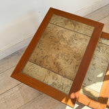 Set of Danish Teak Nesting Tables with Tile Tops