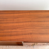 Louvered Front Walnut Low Dresser