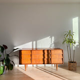 Walnut Louvered Front Low Dresser