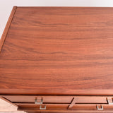 Louvered Front Walnut Highboy Dresser