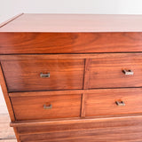Louvered Front Walnut Highboy Dresser