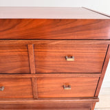 Louvered Front Walnut Highboy Dresser
