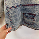 80s Flannel Lined Denim Jacket L