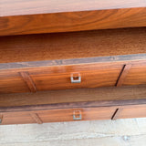 Louvered Front Walnut Highboy Dresser