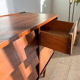 Walnut Louvered Front Low Dresser