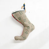 Sm Red Floral Velvet Stocking