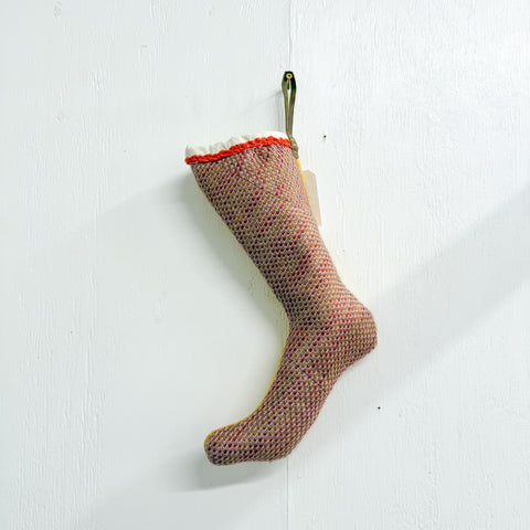 Pink/Mustard Christmas Stocking