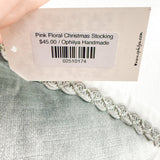 Pink Floral Christmas Stocking