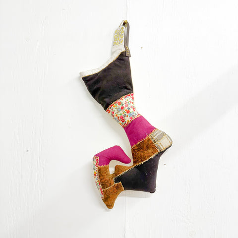 Multi Patch Christmas Stocking