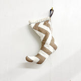Sm Gray/White Zig Zag Stocking