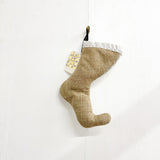 Sm Blue/White Zig Zag Fabric Stocking