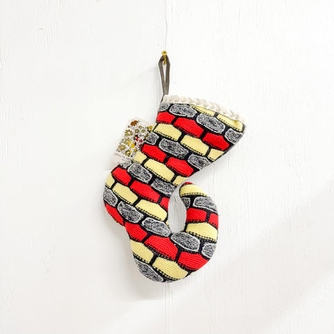 Sm Red, Yellow, & Gray Stocking