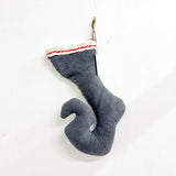 Navy Curly Toe Stocking