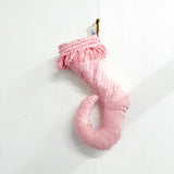 Pink Chenille Christmas Stocking