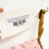 Pink Chenille Christmas Stocking