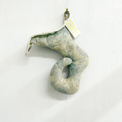 Sm Blue Floral Christmas Stocking