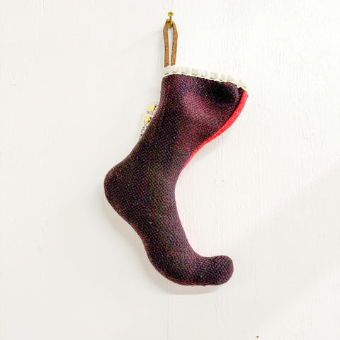 Sm Burgundy Stocking