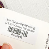 Sm Burgundy Stocking