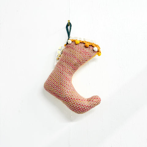 Sm Pink w/ Yellow Trim Stocking